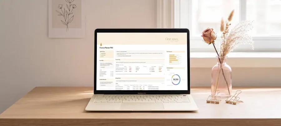 Notion personal finance template (Pro)