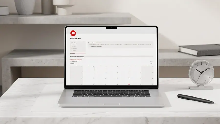 Notion template for YouTube creators